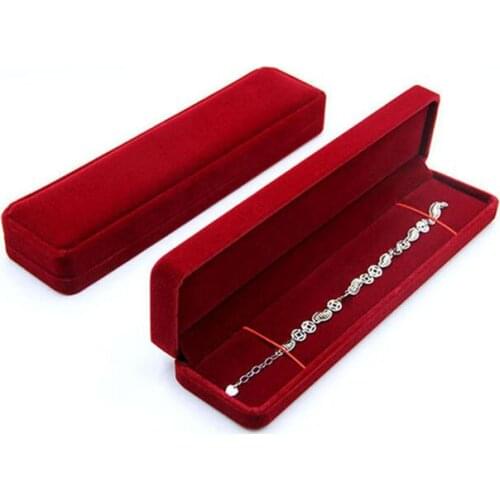 Classic Velvet Presentation Jewellery Box Watch Necklace Bracelet Hand Chain Jewelry Display Rack Storage Gift Box Wholesale 50p