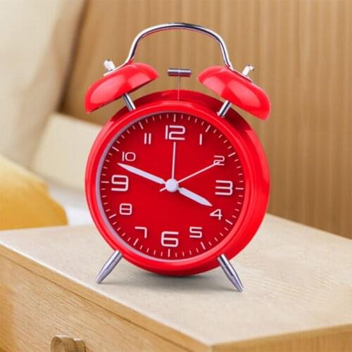 Creative Silent Scan Modern Alarm Clock Classic Metal Desk Retro Alarm Clocks Table Watch Quartz Luminova Despertador Reloj