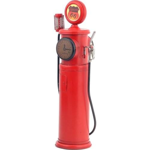 Antique Classical Model Retro Vintage Wrought Metal Crafts For Home Decoration American Old Gas Pump Petrol Pump