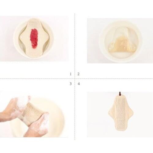 Cloth Sanitary Towel Washable Menstrual Pads Cloth Panty Liners for Menstrual Flow, with Absorbency Layer to Avoid Leaks