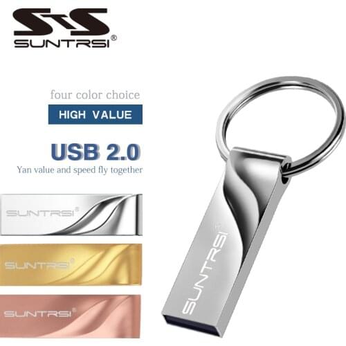 Suntrsi pendrive 64g USB Flash Drive 32g 16g 8G 128G Pen drive флешка waterproof u disk 2.0 memoria usb stick gift