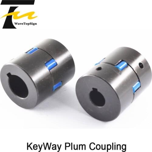 WaveTopSign L-type Three-jaw with Keyway Coupling Plum Coupling Servo Motor Coupling Star Coupling High Torque