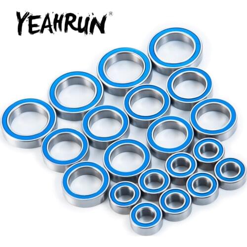 YEAHRUN 20Pcs Metal Wheel Hubs Bearing Kit for Redcat Volcano Tornado 1/10 RC Crawler Car Axle Upgrade Parts Accessories