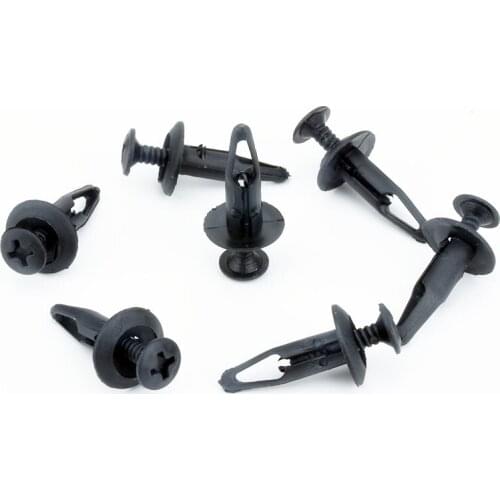 50Pcs 6.5mm Car Bumper Fender Fastener for Chrysler Ford Mondeo Fiesta Focus Auto Plastic Screw Rivet Fixing Clip Cover