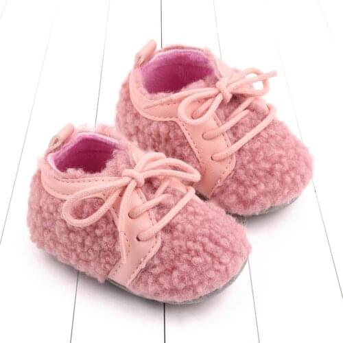 Winter Cotton Anti-slip Sole Newborn Toddler Snow Baby Booties Shoes Boy Girl Crib Shoes First Walkers