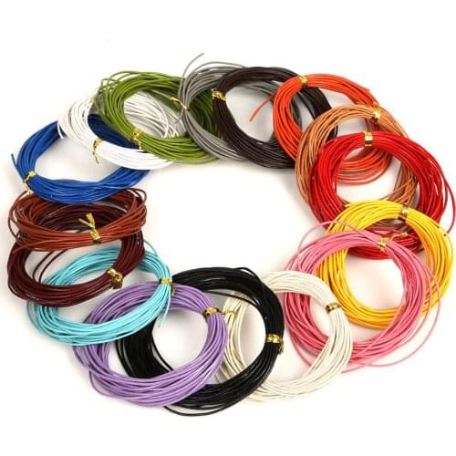 1MM Genuine Leather Rope 16 colors 5meter Real Leather Rope String Cord for Clothes and Shoes Jewlery Making Materials