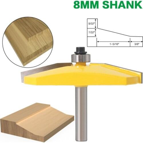 1PCS 15 paised panet bit anel Raiser Router Bit- Bevel Design - 8mm Shank Woodworking cutter Tenon Cutter for Woodworking Tools