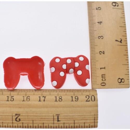 10 Pcs Half 3D Red/Green/Black/Blue/Yellow/Pink Mini Bowknot Girls DIY Soft Charm Fit Bags/Clothes/Rings Jewelery Accessory