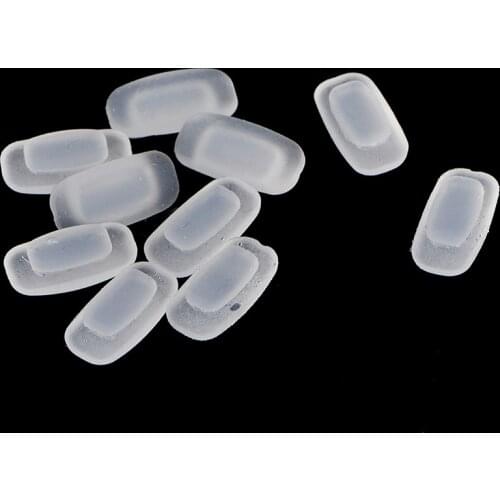 10PCS=5Pairs Square Silicone Airbag Soft Nose Pads On Glasses Slot Type Embedding Cassette Anti-Slip Toos Eyeglasses Wholesale