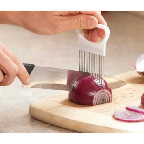 2019 New Kitchen Gadgets Onion Slicer Tomato Vegetables Safe Fork vegetables Slicing Cutting Tools
