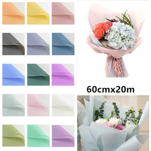 60cmx20m One Roll Flower Wrapping Paper Bouquet Floral Gift Packaging Material Package Waterproof Flower Paper Gift Pack Paper