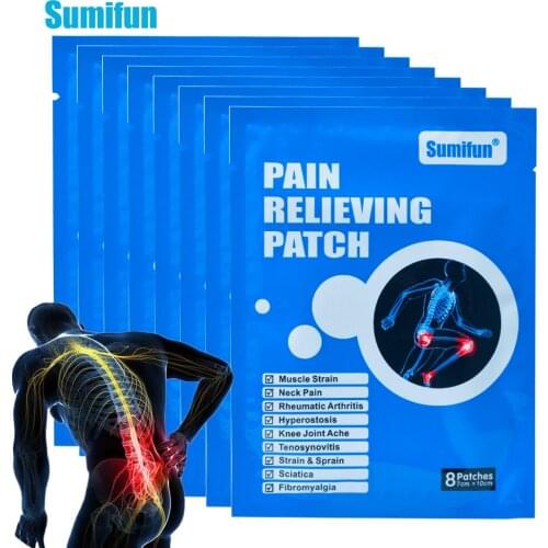 Sumifun 96pcs Blue Pain Relief Patch Chinese Medical Herbal Back Neck Muscle Arthritis Orthopedic Plasters