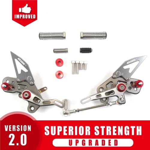 Arashi For KAWASAKI Z125 Z125-Pro CNC Adjustable Rearset 2016 - 2019 Z 125 Pro Footrest Foot Pegs Rear Aluminum Motorcycle