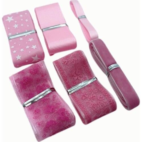 6Yards 6/10/25mm Pink Color Polyester Satin Ribbon for Wedding Party Decoration&DIY Gift Wrapping Ribbon DIY Hair Bows Crafts