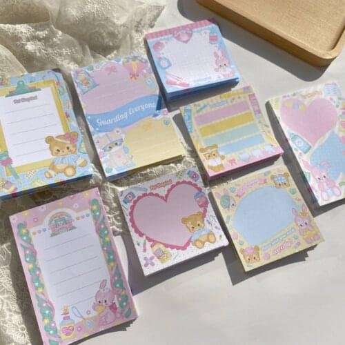 50 Sheets Kawaii Animals Memo Pads Note Paper Cartoon Decorative Message Notepad School Office Stationery Supplies