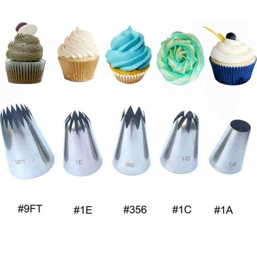 Large Metal Cake Cream Decoration Tips Set Pastry Tools Stainless Steel Icing Piping Nozzle Cupcake Cookie Dessert Decorators