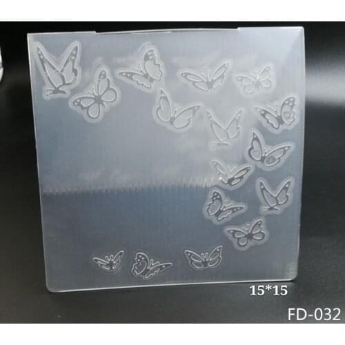 DABOXIBO Fluttering Butterflies DIY Paper Cutting Dies Scrapbooking Plastic Embossing Folder Size 15*15cm