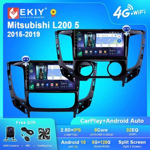 EKIY DSP IPS 6G 128G Android 10 For Mitsubishi L200 5 2015-2019 Car Multimedia Player Navigation GPS BT Radio 2 DIN 2din no DVD