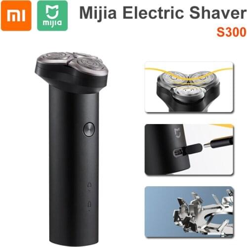 Original Xiaomi Mijia Electric Shaver S300 Smart Electric Razor Men Beard Hair Trimmer IPX7 Waterproof Type-C Charging