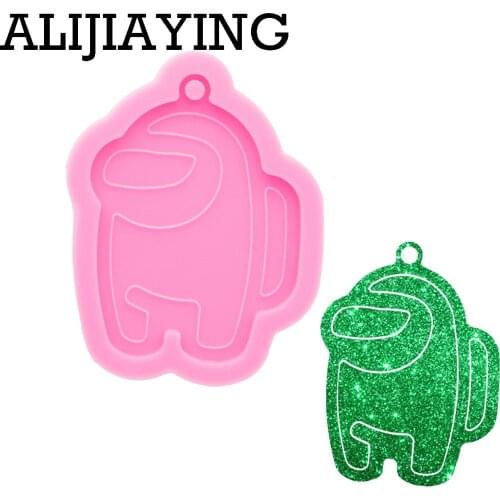 DY0864 Glossy Anime Games Silicon Resin Mold , Crafts Mould To Make Keychain with Epoxy, wholesale Silicone molds