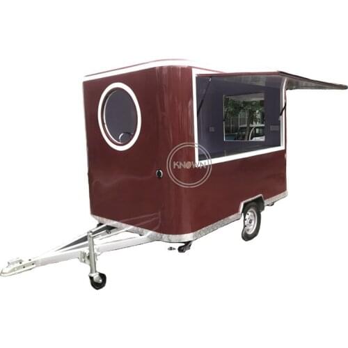 Hot Sale Fast Food Trailer Concession Ice Cream Cart Street Hot Dog Pizza Coffee Vending Kiosk Van in Europe