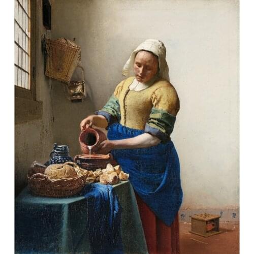 World Famous Painting "The Milkmaid" 5D DIY Diamond Painting Full Square Diamond Painting Embroidery Sale 20X30cm