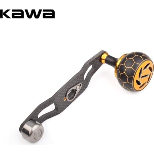 KAWA Fishing Reel Carbon Handle Single Rocker Accessory With Counterweight Length 120mm Suit For Daiwa Abu Shimano Reel DIY