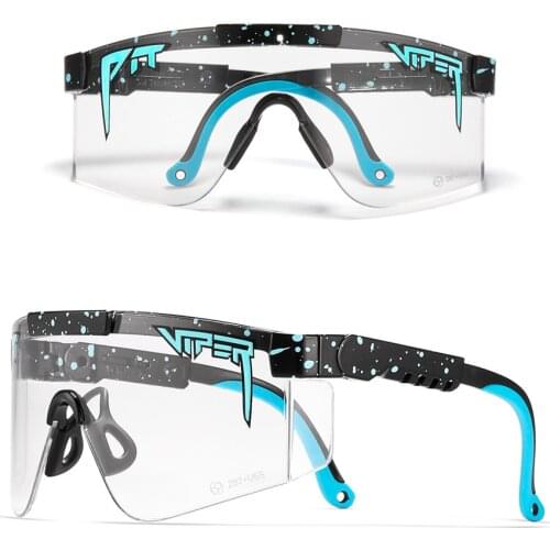 Pit Viper Cool Z87 Lens Sports Sunglasses for MenUV400 Oversized Goggle One Piece Unbreakable Frame Driving Shades With Free Box
