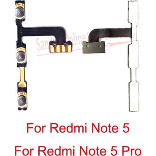 Volume Power ON OFF Switch Side Key Button Flex Cable For Xiaomi Redmi Note 5 Note5 / Note 5 Pro Power Volume Side Button