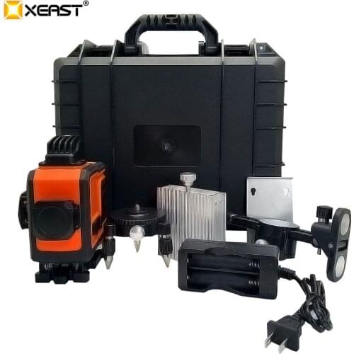 XEAST XE-62G 3D high precision green beam 12 lines laser level Automatic Self Leveling 360 Vertical&Horizontal stick wall tool