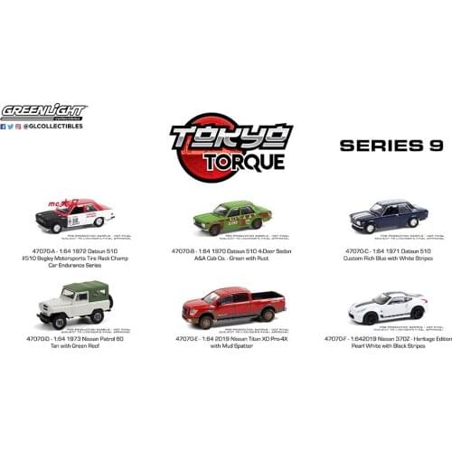 GreenLight 1:64 Tokyo Torque 9 Alloy model car Metal toys for childen kids diecast gift