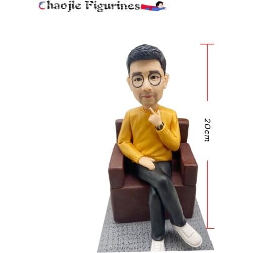 Handmade Polymer Clay Modeling a Variety of Live Pictures Birthday Wedding Gift Handmade Doll Character Customization