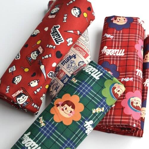 Cartoon animation plain cloth digital printing cotton fabric sewing bag clothes top DIY cotton fabric