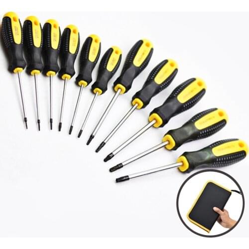 11pcs/set T5-T30 Torx Screwdrivers CR-V Plum Screw Driver Magnetic Screwdriver Set Bolt Driver Screw-driving Tools