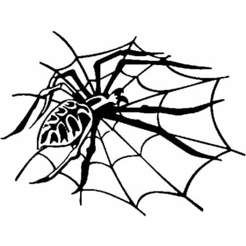 Dawasaru Spider Webs Halloween Car Stickers Personalized Waterproof Decals Truck Motorcycle Auto Accessories PVC,18cm*14cm