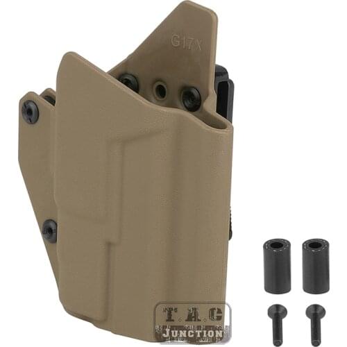 OWB Light-Compatible Kydex Holster With Screws Tactical APL Compact Pistol Light Version Pouch For Glock 17 19 DE