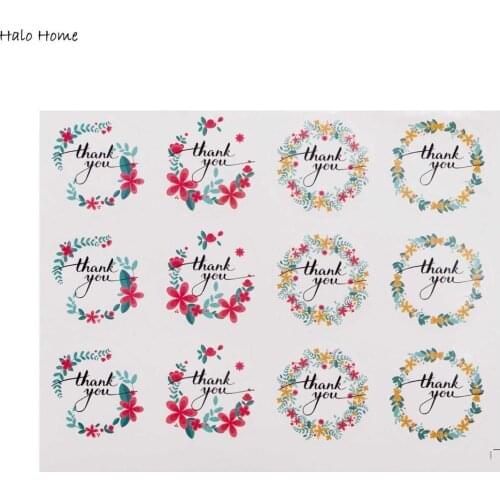 Diverse "Thank you" Paper Sealing Labels Stickers Gift Envelopes Party Box Seals Card Making Photo Decoration Sealing