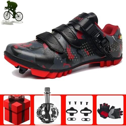 Self-Locking Cycling Shoes Sapatilha Ciclismo Mtb Mountain Bike Men Athletic Racing Ultralight Breathable Wear-resisting Sneaker