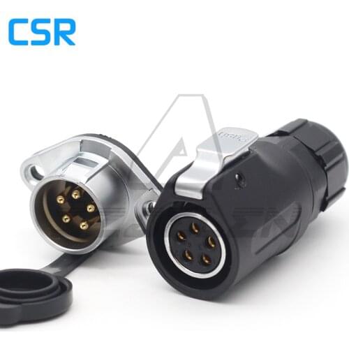 XHP20 , waterproof connector male plug & female socket 5 pin panel Mount wire cable connector aviation plug