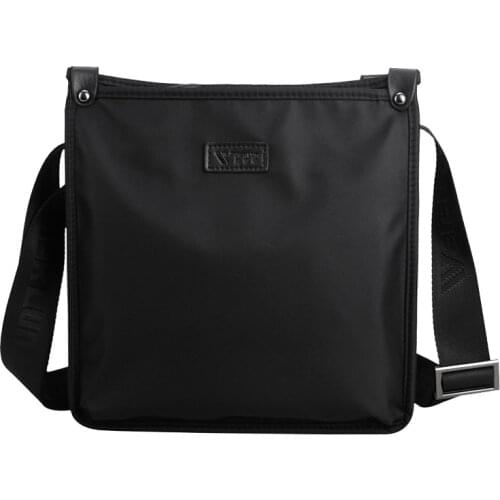 WEIERLUN Mens Messenger Bag Business Casual Shoulder Bag For Man Black