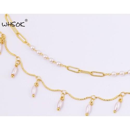 WHSOK 1M/Lot Jewelry Accessories/Hand Made/Jewelry Findings & Components/Imitation Pearl/Copper Chain/DIY Jewelry Making