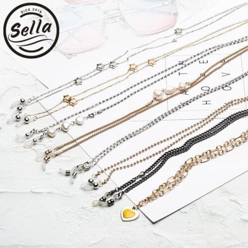 Sella Retro Trending Fashion Glasses Lanyard Women Men Vintage Golden Silver Alloy Sunglasses Strap Eyewear Holder Necklace