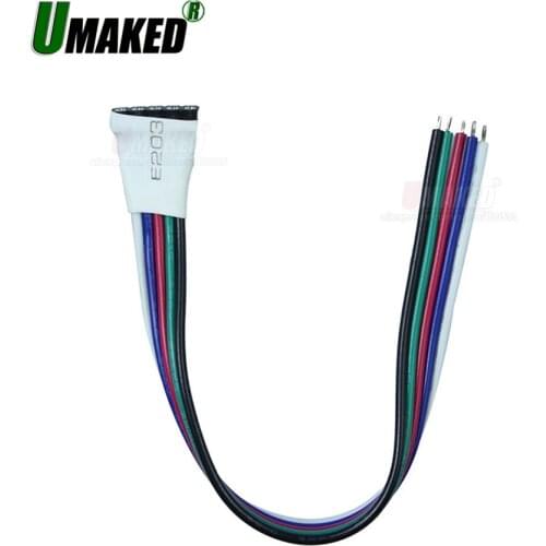 100PCS 5Pin Solderless connector Quick no soldering Connector Female male connector for led RGBW strip lighting