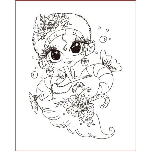 10x8 Mermaid Transparent Clear Stamps Silicone Seals for DIY scrapbooking photo album Card Making