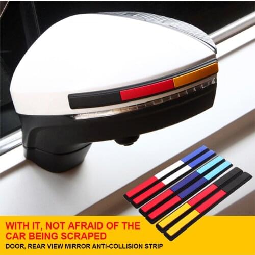 2pcs Auto Car Rearview Mirror Door Protector Guard Edge Protector Buffer Trim Molding Protection Strip Car Scratch Protector Bar