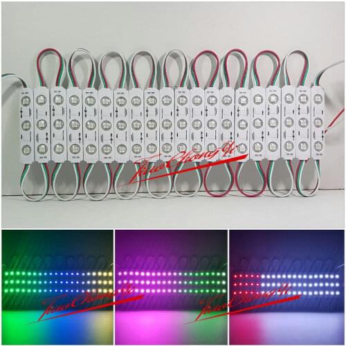20PCS Super Bright WS2811 3LED DC12V 5050 RGB Full Color Module light Waterproof
