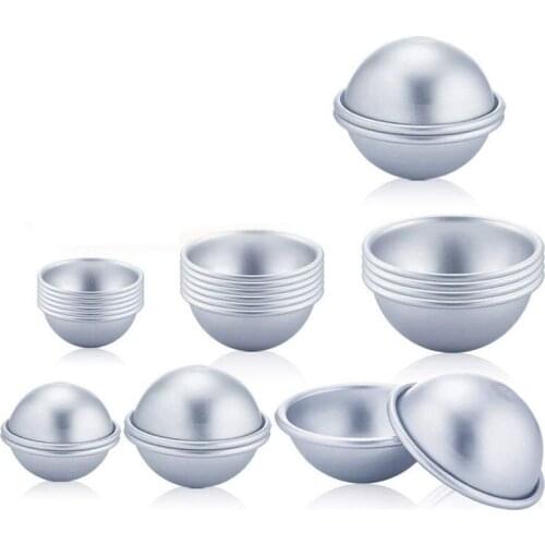 24 Pieces 3 Sizes DIY Metal Bath Bomb Mold 12 Set for Crafting Your Own Fizzles