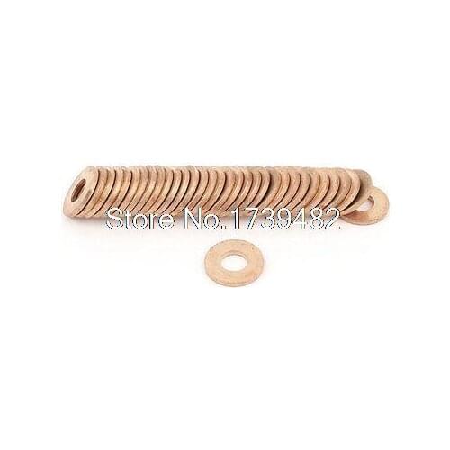 50pcs 8mmx18mmx2mm Copper Flat Washer Sealing Ring Seal Fitting