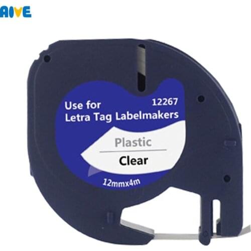 Aive 91201 12mm Compatible Dymo LetraTag 91331 91221 59422 59421 91200 Heat-sensitive Tape for LT-100H/100T PLUS QX-50 printer