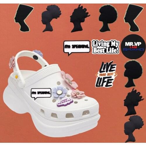 Shoe Charms Accessories Pharaoh Shoe Charms Living My/Your Bast Life Shoe Accessories Decoration Fit Kids Party Gifts